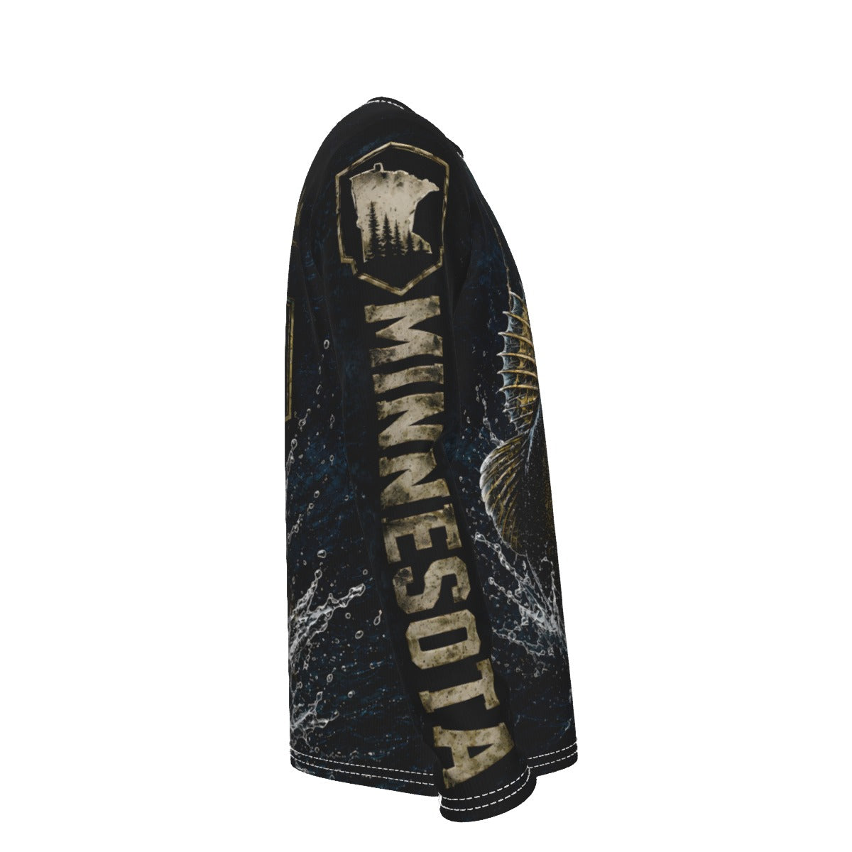 Personalized Minnesota Walleye Fishing Long Sleeve Shirt