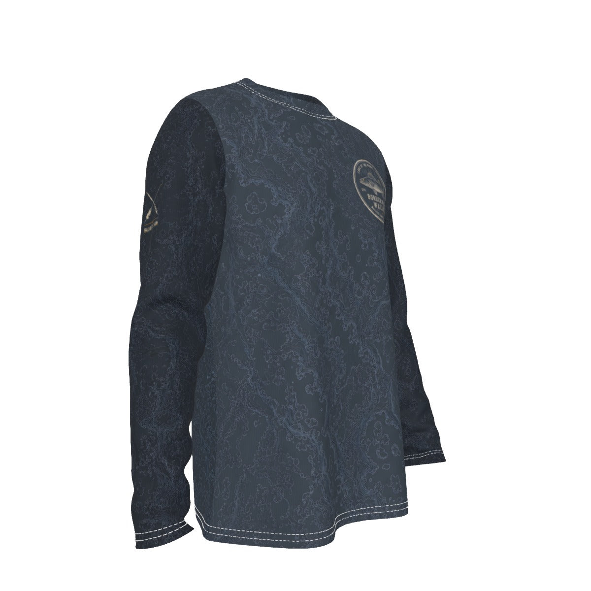Lake of the Woods Minnesota Border Water Walleye Long Sleeve Fishing Shirt