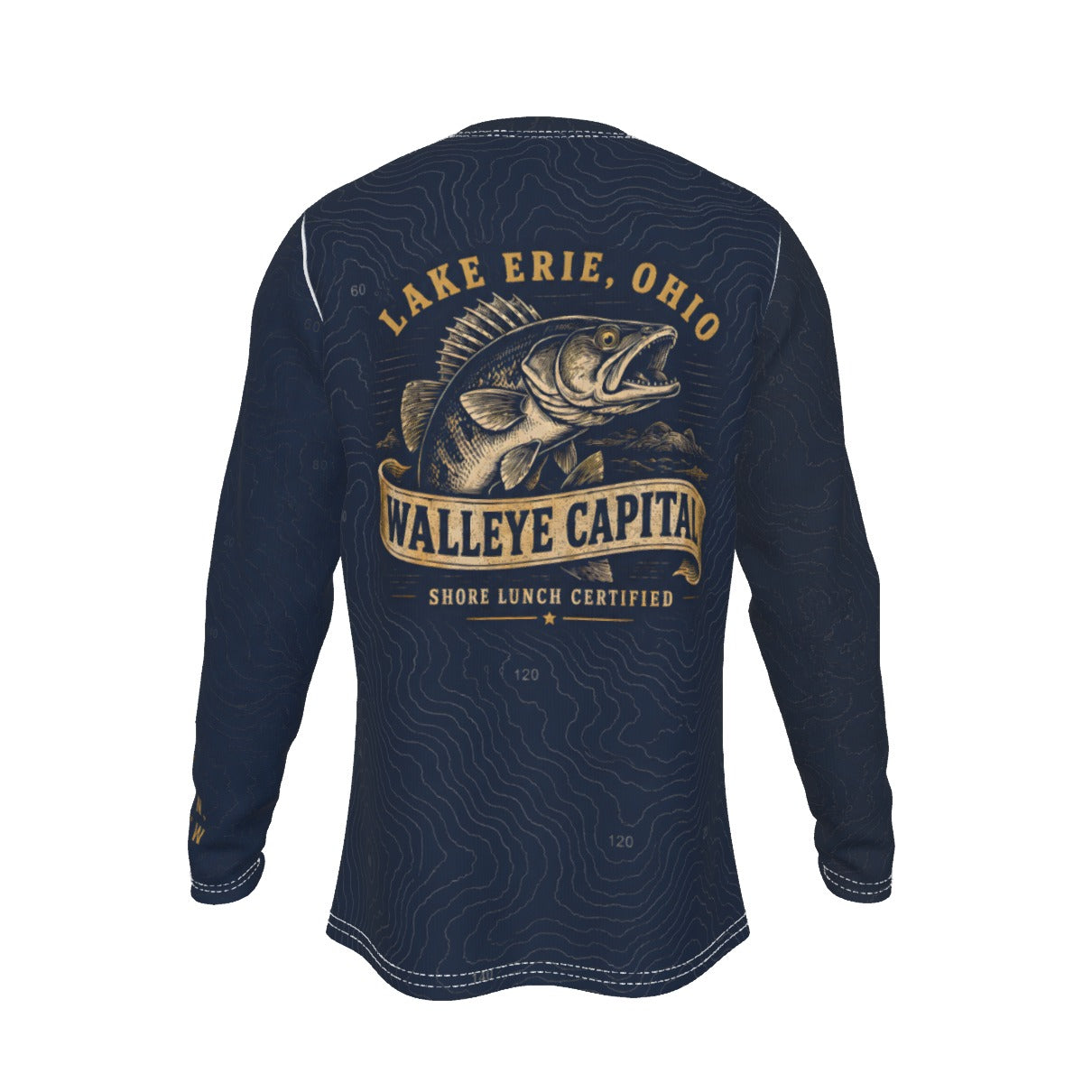 Lake Erie Ohio Walleye Capital Long Sleeve Fishing Shirt