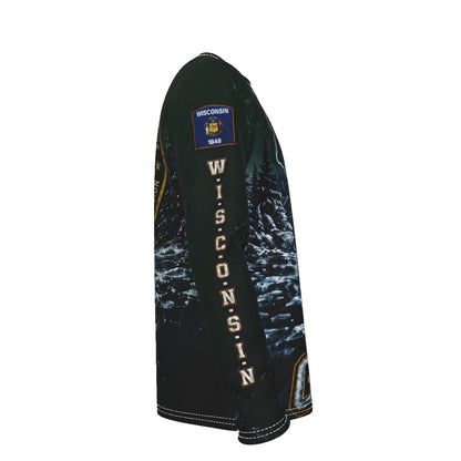 Personalized Wisconsin Walleye Fishing Long Sleeve Shirt