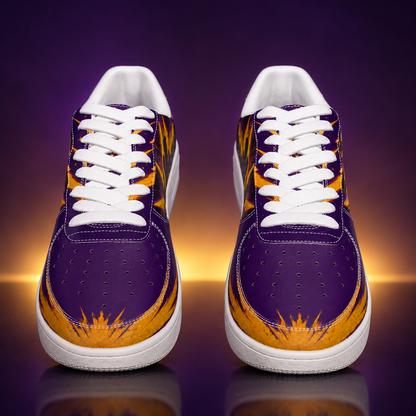 Purple & Gold Hoops Fan Custom Air Shoes – City Lights Edition
