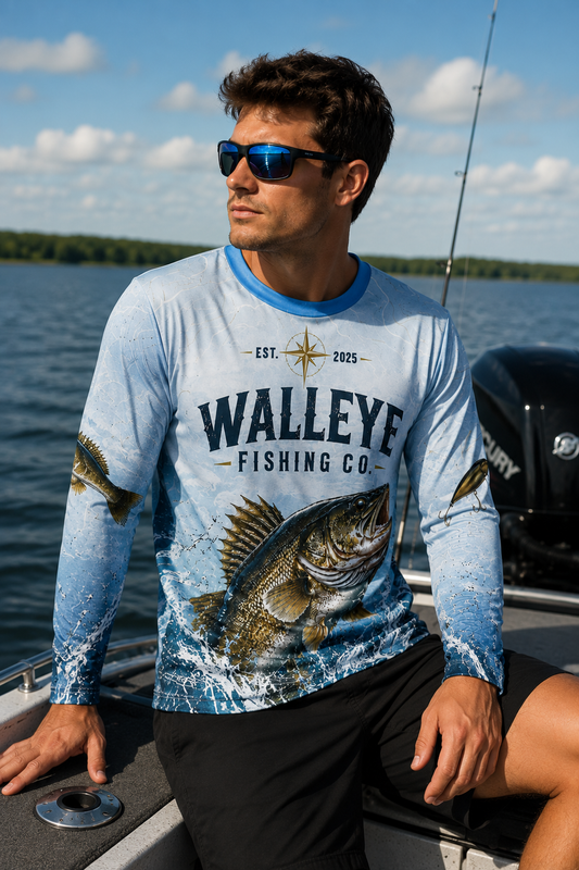 Walleye Fishing Co. Long Sleeve Shirt – Northern Waters Performance Jersey Shirt