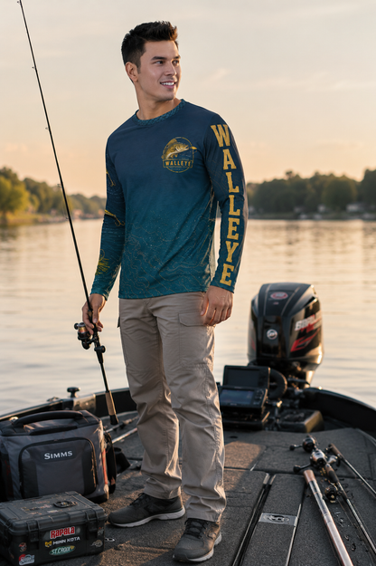 Men’s Walleye Fishing Long Sleeve Shirt – Great Lakes Angler