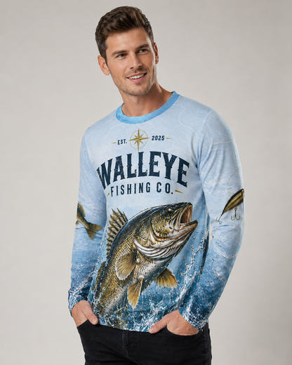 Walleye Fishing Co. Long Sleeve Shirt – Northern Waters Performance Jersey Shirt