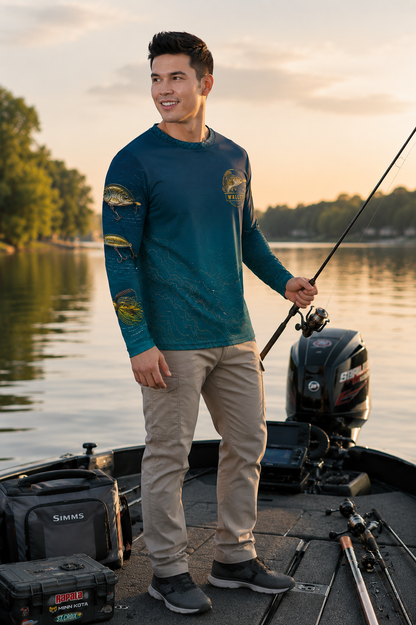 Men’s Walleye Fishing Long Sleeve Shirt – Great Lakes Angler